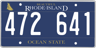 RI license plate 472641