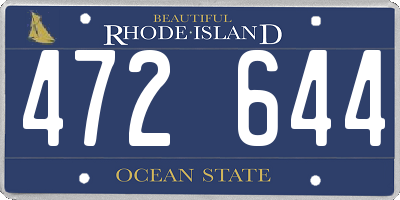RI license plate 472644