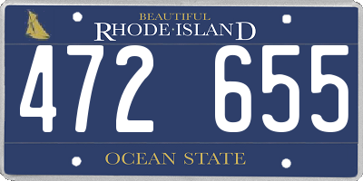RI license plate 472655
