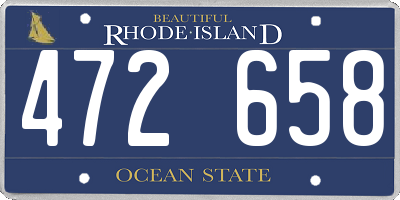 RI license plate 472658