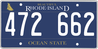 RI license plate 472662