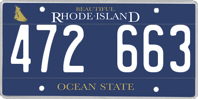 RI license plate 472663