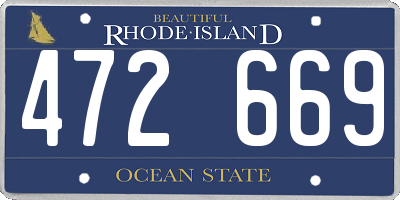 RI license plate 472669