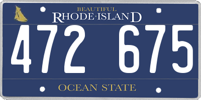 RI license plate 472675