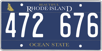 RI license plate 472676