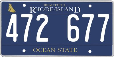 RI license plate 472677
