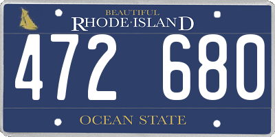 RI license plate 472680