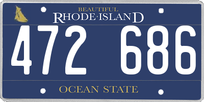 RI license plate 472686