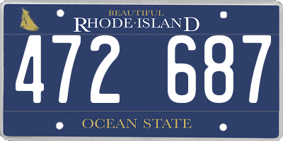 RI license plate 472687