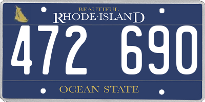 RI license plate 472690