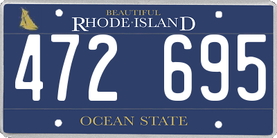 RI license plate 472695