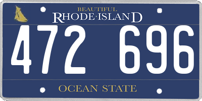 RI license plate 472696
