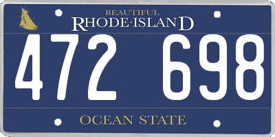 RI license plate 472698