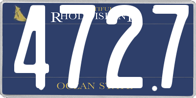 RI license plate 4727
