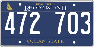 RI license plate 472703