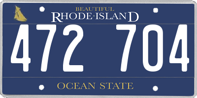RI license plate 472704