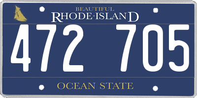 RI license plate 472705