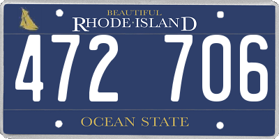RI license plate 472706