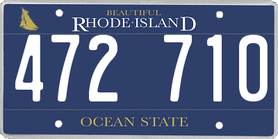 RI license plate 472710