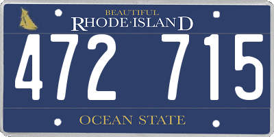 RI license plate 472715