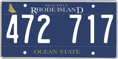 RI license plate 472717