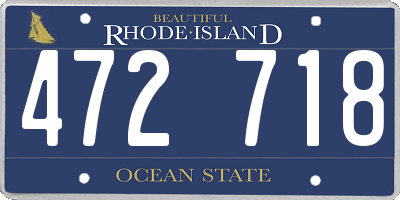 RI license plate 472718