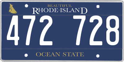 RI license plate 472728