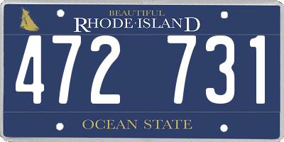 RI license plate 472731
