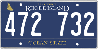 RI license plate 472732