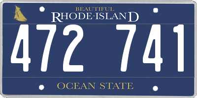 RI license plate 472741