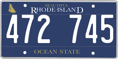RI license plate 472745