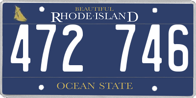 RI license plate 472746
