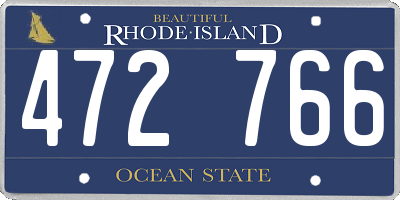 RI license plate 472766