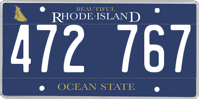 RI license plate 472767
