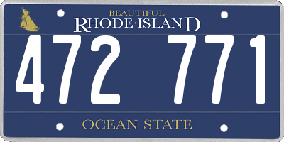 RI license plate 472771