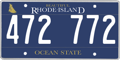RI license plate 472772