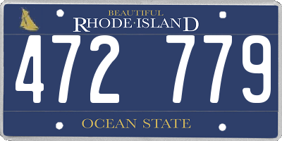 RI license plate 472779