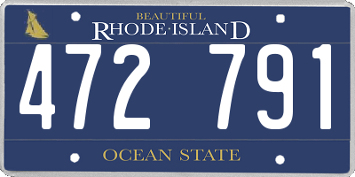 RI license plate 472791