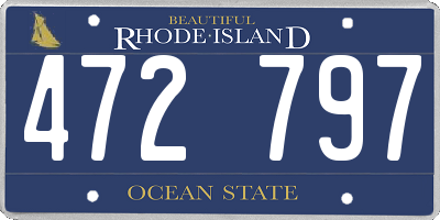RI license plate 472797