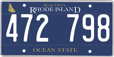 RI license plate 472798