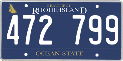 RI license plate 472799