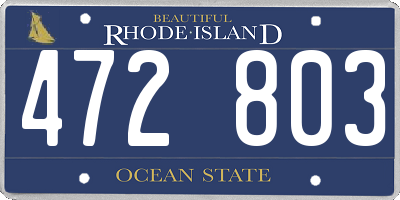 RI license plate 472803