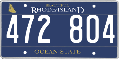 RI license plate 472804