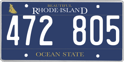 RI license plate 472805