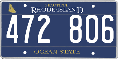 RI license plate 472806