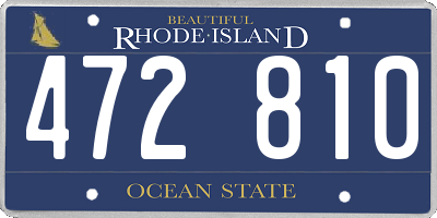 RI license plate 472810