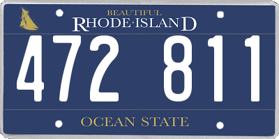 RI license plate 472811