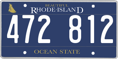 RI license plate 472812