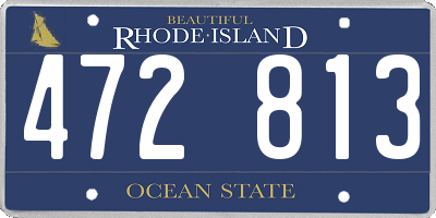 RI license plate 472813