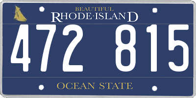 RI license plate 472815